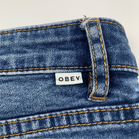 OBEY mid rise skinny jeans women size 28 - Picture 7 of 10
